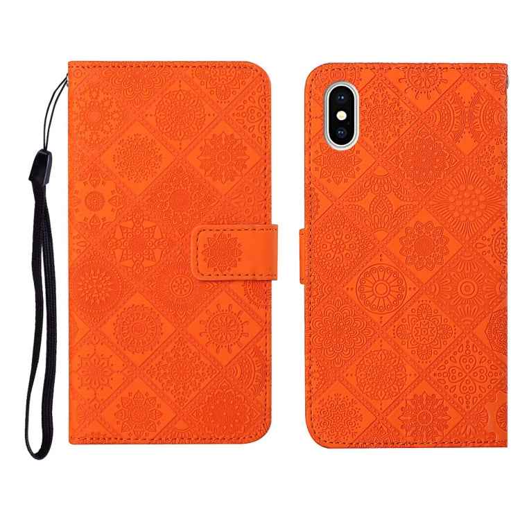 Ethnic Style Embossed Pattern Horizontal Flip Leather Case with Holder & Card Slots & Wallet & Lanyard, For iPhone 12, For iPhone 12 Mini, For iPhone 12 Pro Max, For iPhone SE 2022 / SE 2020 / 8 / 7, For iPhone XR, For iPhone XS Max