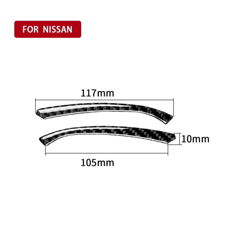 Car Carbon Fiber Dashboard Decorative Strip for Nissan 370Z Z34 2009-, Left and Right Drive Universal, Dashboard