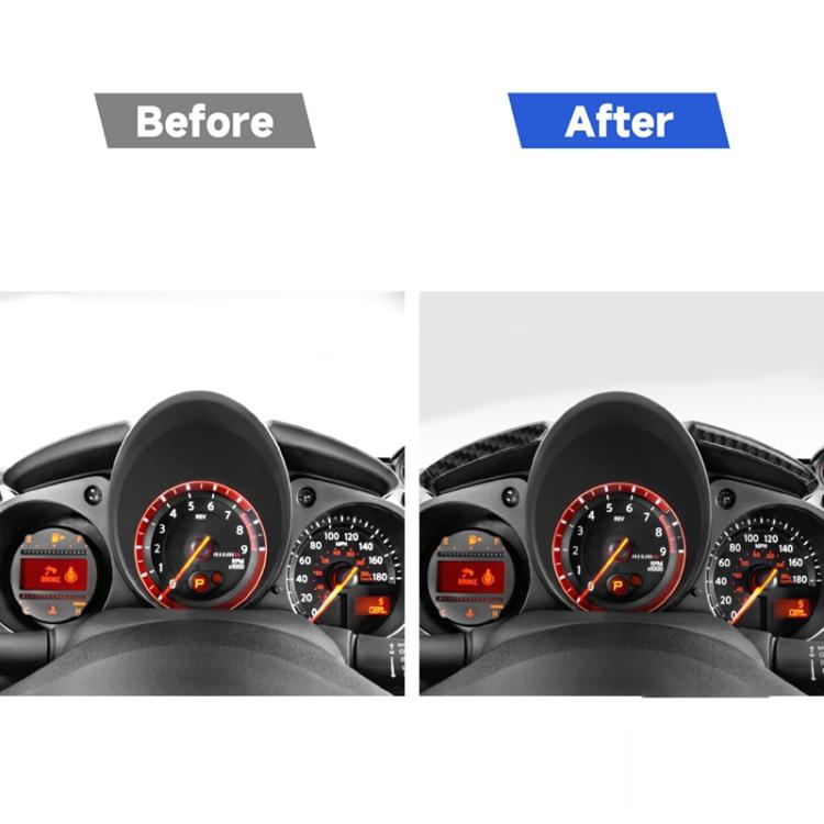 Car Carbon Fiber Dashboard Decorative Strip for Nissan 370Z Z34 2009-, Left and Right Drive Universal, Dashboard