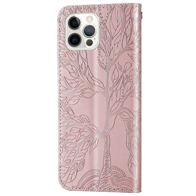 Life of Tree Embossing Pattern Horizontal Flip Leather Case with Holder & Card Slot & Wallet & Photo Frame & Lanyard, For iPhone 12 Pro Max, For iPhone X / XS, For iPhone XR, For iPhone XS Max