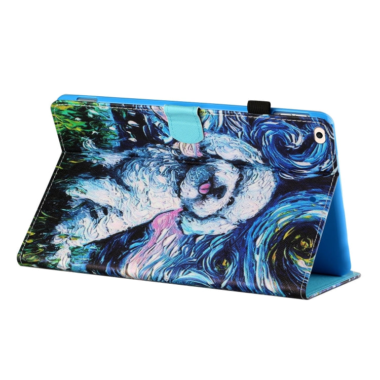 Sewing Thread Horizontal Painted Flat Leather Case with Pen Cover & Anti Skid Strip & Card Slot & Holder & Sleep / Wake-up Function, For iPad Mini 5 / 4 / 3 / 2 / 1, For iPad 10.2 / iPad Air 10.5 (2019), For iPad Pro 11 inch (2020) / (2018), For iPad Air