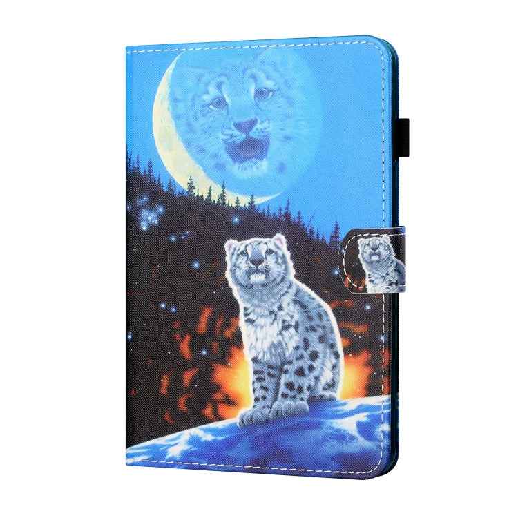 Sewing Thread Horizontal Painted Flat Leather Case with Pen Cover & Anti Skid Strip & Card Slot & Holder & Sleep / Wake-up Function, For iPad Air 2, For iPad 9.7 (2018) / (2017), For iPad Air 2022 / 2020 10.9