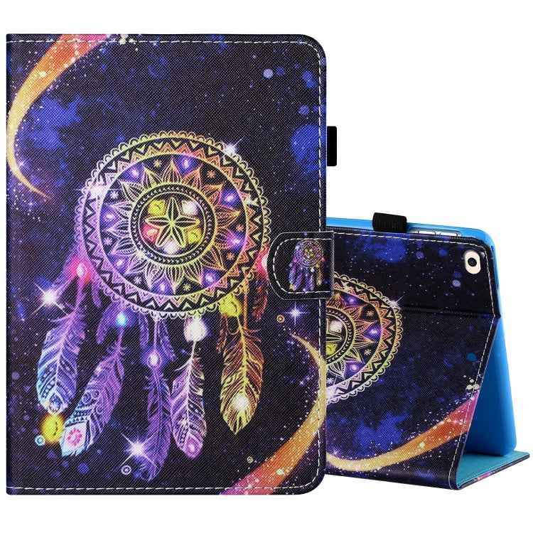 Sewing Thread Horizontal Painted Flat Leather Case with Pen Cover & Anti Skid Strip & Card Slot & Holder & Sleep / Wake-up Function, For iPad Air 2, For iPad 9.7 (2018) / (2017), For iPad Air 2022 / 2020 10.9