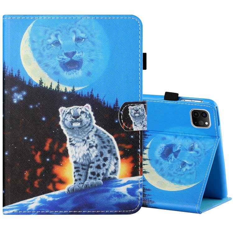 Sewing Thread Horizontal Painted Flat Leather Case with Pen Cover & Anti Skid Strip & Card Slot & Holder & Sleep / Wake-up Function, For iPad Air 2, For iPad 9.7 (2018) / (2017), For iPad Air 2022 / 2020 10.9