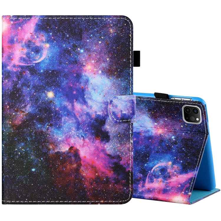 Sewing Thread Horizontal Painted Flat Leather Case with Pen Cover & Anti Skid Strip & Card Slot & Holder & Sleep / Wake-up Function, For iPad Air 2, For iPad 9.7 (2018) / (2017), For iPad Air 2022 / 2020 10.9