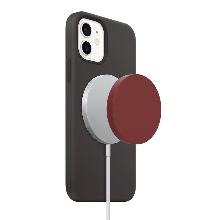Magsafe Wireless Charger Silicone Protective Case, Wine Red, Green, Warm White, Light Purple, Dark Blue, Pink, Black, Red, Grey