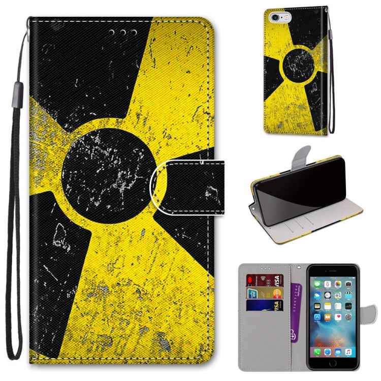 Coloured Drawing Cross Texture Horizontal Flip PU Leather Case with Holder & Card Slots & Wallet & Lanyard, For iPhone 6 / 6s, For iPhone SE 2022 / SE 2020 / 8 / 7