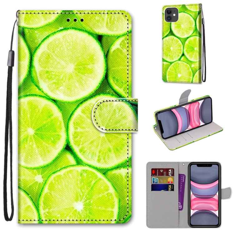 Coloured Drawing Cross Texture Horizontal Flip PU Leather Case with Holder & Card Slots & Wallet & Lanyard, For iPhone 11, For iPhone 11 Pro