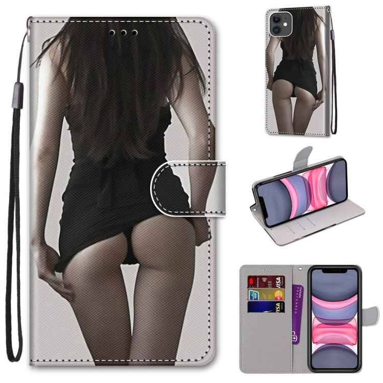 Coloured Drawing Cross Texture Horizontal Flip PU Leather Case with Holder & Card Slots & Wallet & Lanyard, For iPhone 11, For iPhone 11 Pro