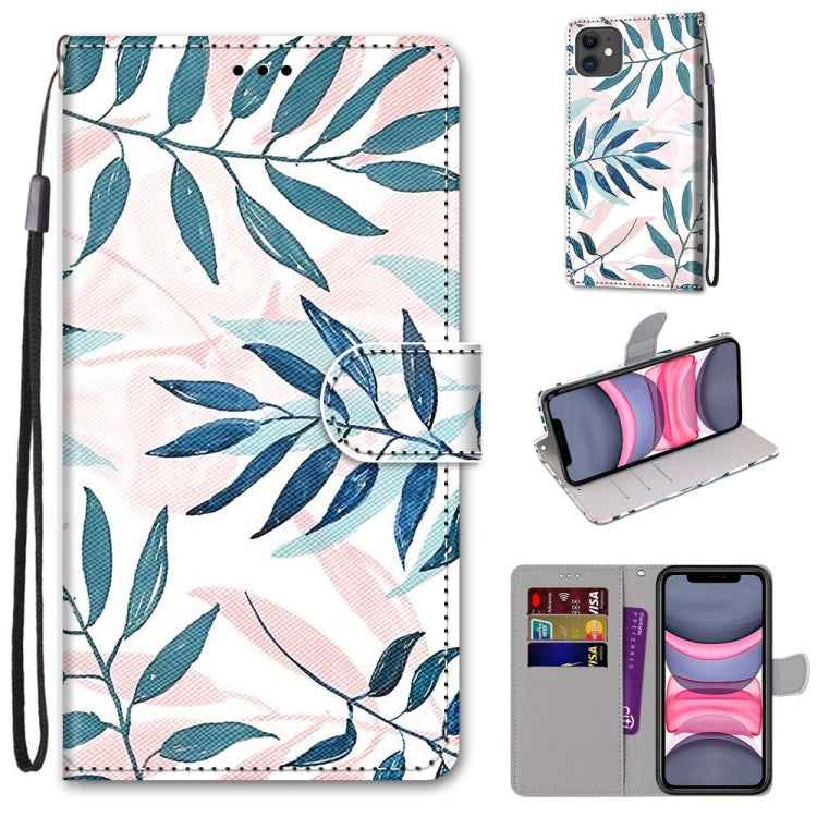 Coloured Drawing Cross Texture Horizontal Flip PU Leather Case with Holder & Card Slots & Wallet & Lanyard, For iPhone 11, For iPhone 11 Pro