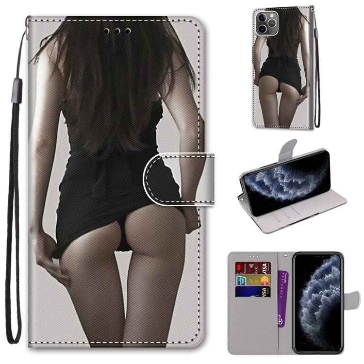 Coloured Drawing Cross Texture Horizontal Flip PU Leather Case with Holder & Card Slots & Wallet & Lanyard, For iPhone 11, For iPhone 11 Pro