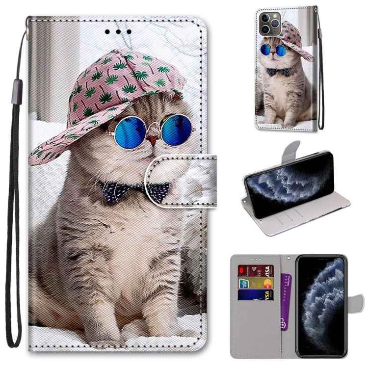 Coloured Drawing Cross Texture Horizontal Flip PU Leather Case with Holder & Card Slots & Wallet & Lanyard, For iPhone 11, For iPhone 11 Pro
