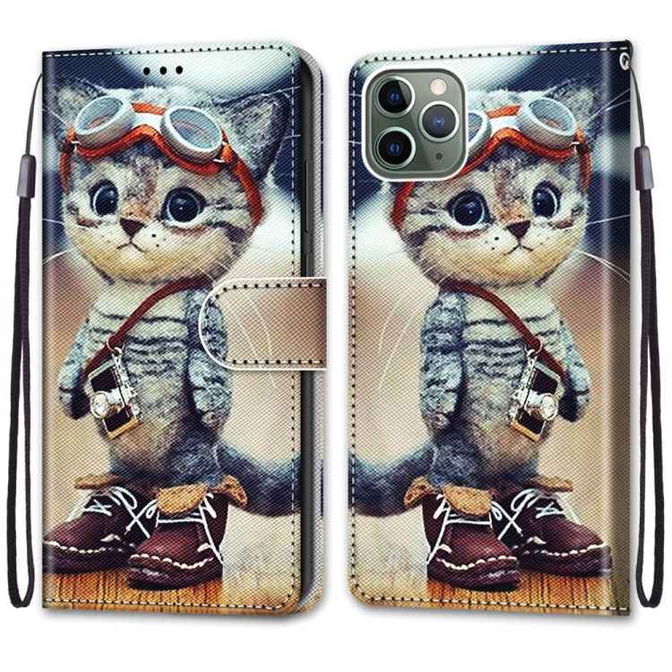 Coloured Drawing Cross Texture Horizontal Flip PU Leather Case with Holder & Card Slots & Wallet & Lanyard, For iPhone 11 Pro Max, For iPhone 12 mini