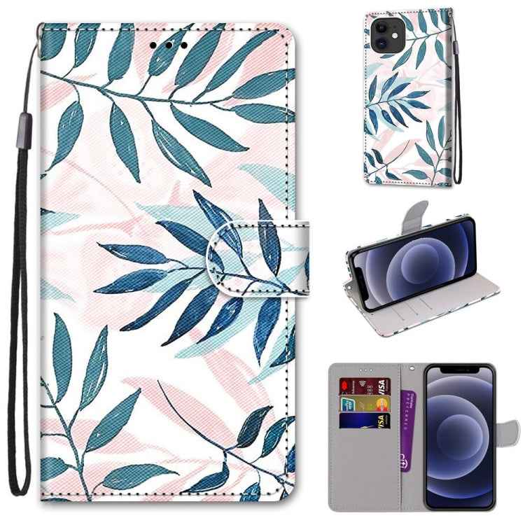 Coloured Drawing Cross Texture Horizontal Flip PU Leather Case with Holder & Card Slots & Wallet & Lanyard, For iPhone 11 Pro Max, For iPhone 12 mini