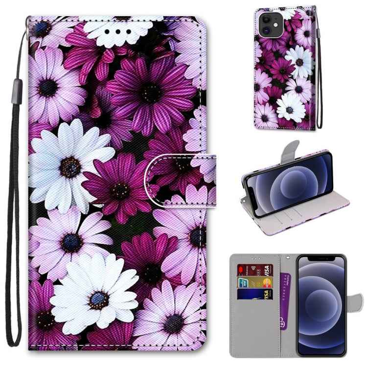 Coloured Drawing Cross Texture Horizontal Flip PU Leather Case with Holder & Card Slots & Wallet & Lanyard, For iPhone 11 Pro Max, For iPhone 12 mini