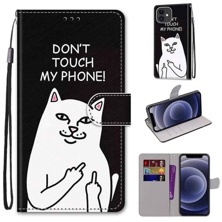Coloured Drawing Cross Texture Horizontal Flip PU Leather Case with Holder & Card Slots & Wallet & Lanyard, For iPhone 11 Pro Max, For iPhone 12 mini
