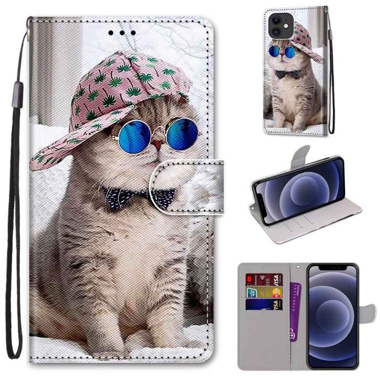 Coloured Drawing Cross Texture Horizontal Flip PU Leather Case with Holder & Card Slots & Wallet & Lanyard, For iPhone 11 Pro Max, For iPhone 12 mini