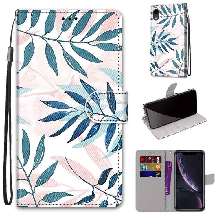 Coloured Drawing Cross Texture Horizontal Flip PU Leather Case with Holder & Card Slots & Wallet & Lanyard, For iPhone XS / X, For iPhone XR