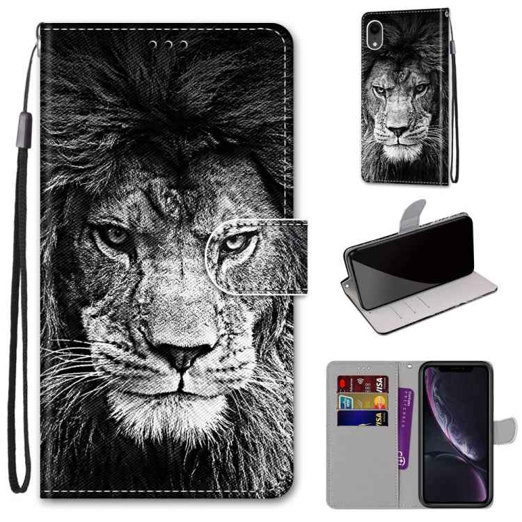 Coloured Drawing Cross Texture Horizontal Flip PU Leather Case with Holder & Card Slots & Wallet & Lanyard, For iPhone XS / X, For iPhone XR