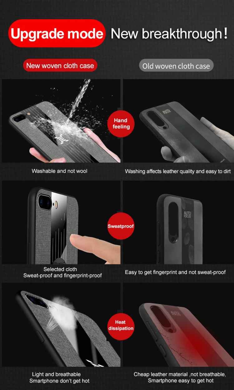 XINLI Stitching Cloth Textue Shockproof TPU Protective Case with Ring Holder, For iPhone 8 / 7, For iPhone 8 Plus / 7 Plus, For iPhone X / XS, For iPhone XR, For iPhone XS Max, For iPhone 6 / 6s, For iPhone 6 Plus / 6s Plus