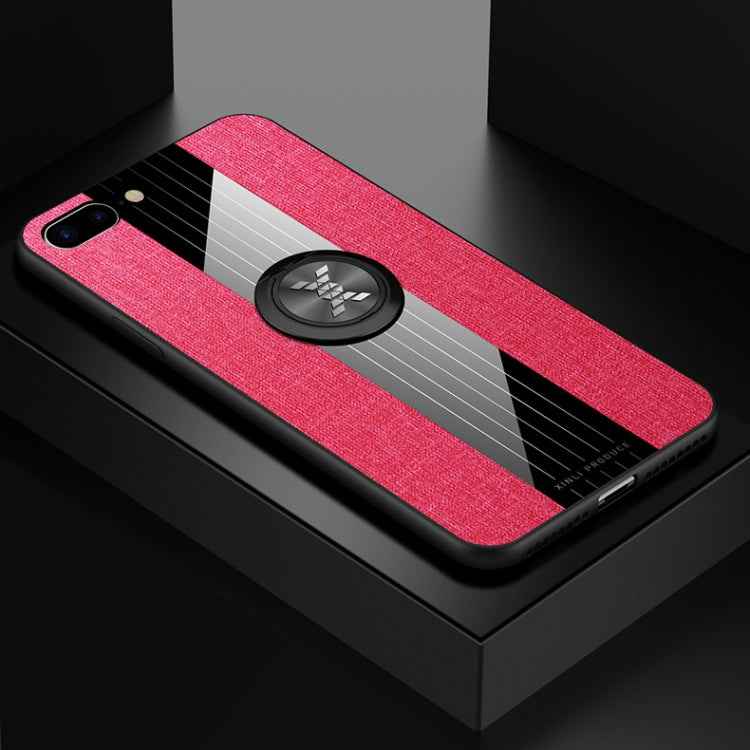 XINLI Stitching Cloth Textue Shockproof TPU Protective Case with Ring Holder, For iPhone 8 / 7, For iPhone 8 Plus / 7 Plus, For iPhone X / XS, For iPhone XR, For iPhone XS Max, For iPhone 6 / 6s, For iPhone 6 Plus / 6s Plus