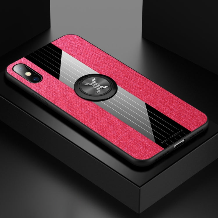 XINLI Stitching Cloth Textue Shockproof TPU Protective Case with Ring Holder, For iPhone 8 / 7, For iPhone 8 Plus / 7 Plus, For iPhone X / XS, For iPhone XR, For iPhone XS Max, For iPhone 6 / 6s, For iPhone 6 Plus / 6s Plus