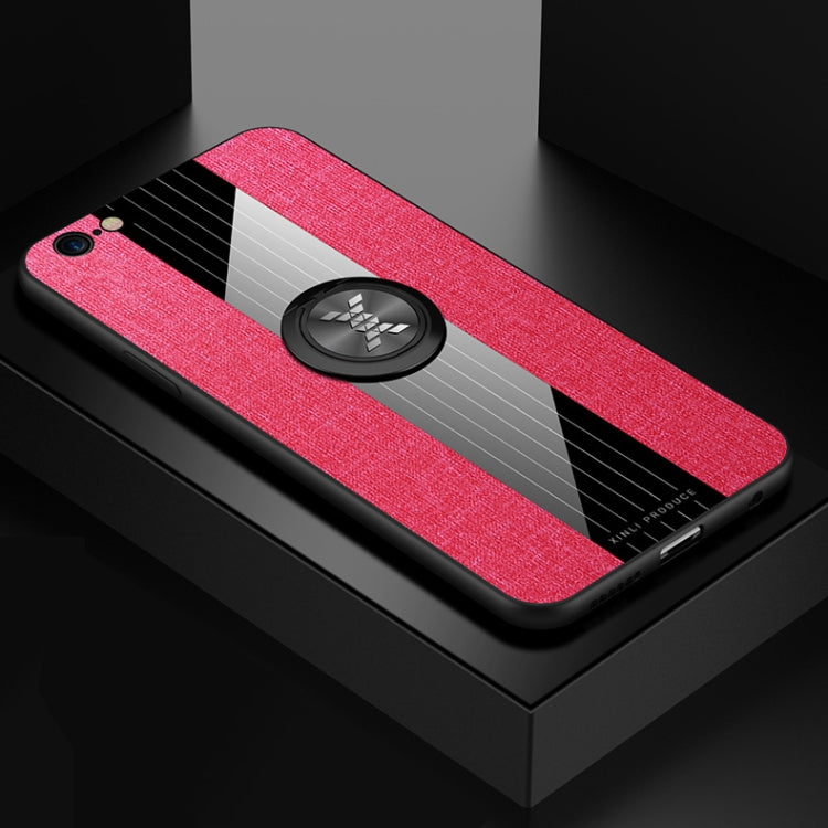 XINLI Stitching Cloth Textue Shockproof TPU Protective Case with Ring Holder, For iPhone 8 / 7, For iPhone 8 Plus / 7 Plus, For iPhone X / XS, For iPhone XR, For iPhone XS Max, For iPhone 6 / 6s, For iPhone 6 Plus / 6s Plus