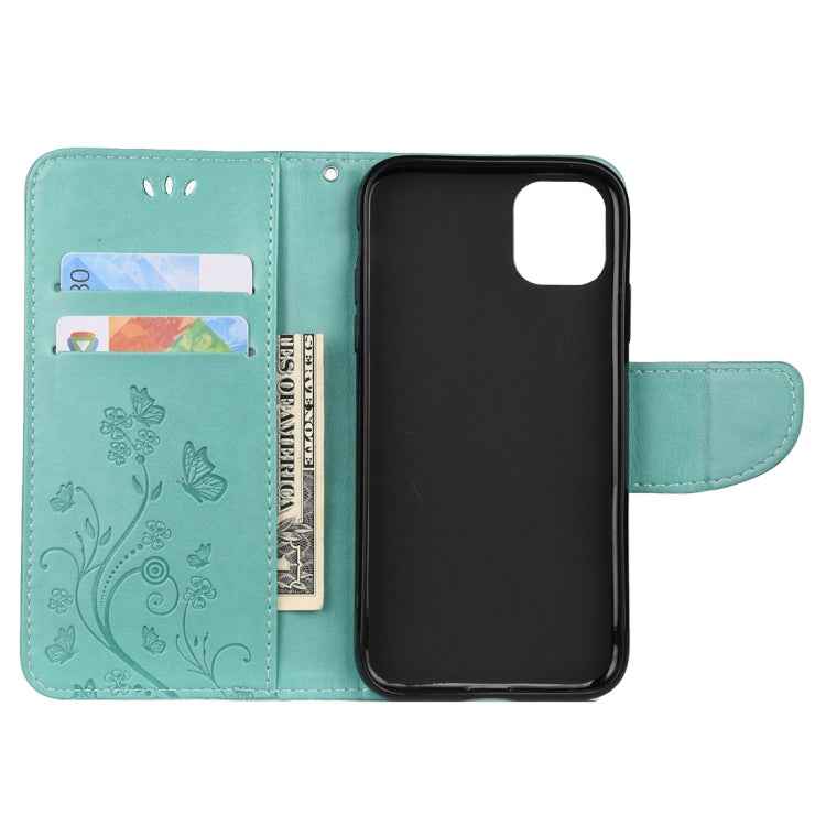 Butterfly Flower Pattern Horizontal Flip Leather Case with Holder & Card Slots & Wallet