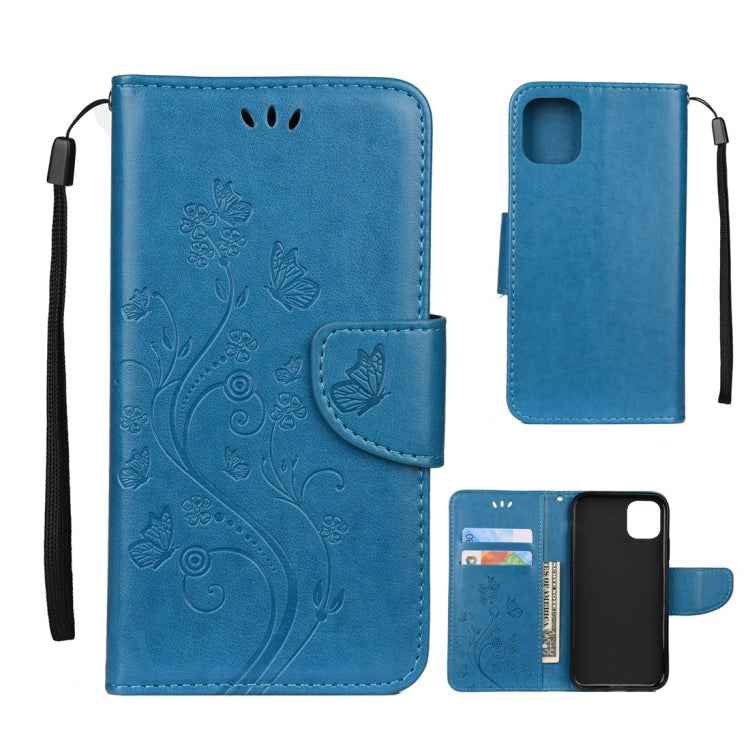 Butterfly Flower Pattern Horizontal Flip Leather Case with Holder & Card Slots & Wallet