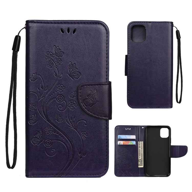 Butterfly Flower Pattern Horizontal Flip Leather Case with Holder & Card Slots & Wallet