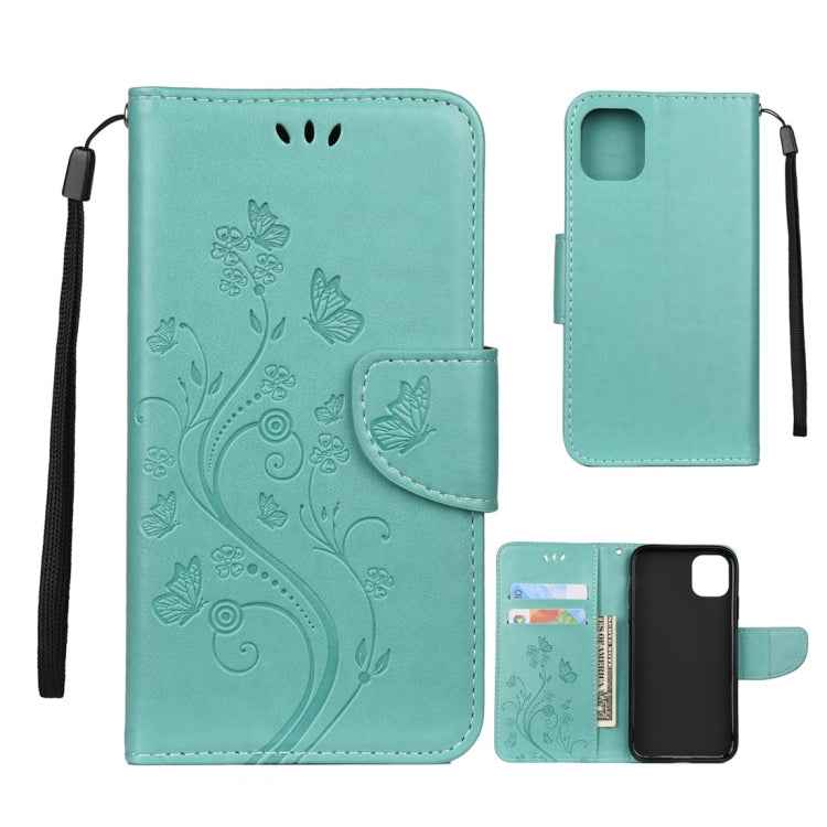 Butterfly Flower Pattern Horizontal Flip Leather Case with Holder & Card Slots & Wallet
