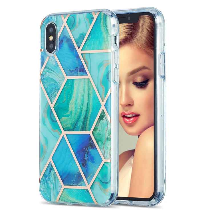 3D Electroplating Marble Pattern TPU Protective Case, For iPhone 11, For iPhone 11 Pro, For iPhone 11 Pro Max, For iPhone 12 mini, For iPhone 12 / 12 Pro, For iPhone 12 Pro Max, For iPhone XS / X, For iPhone XR