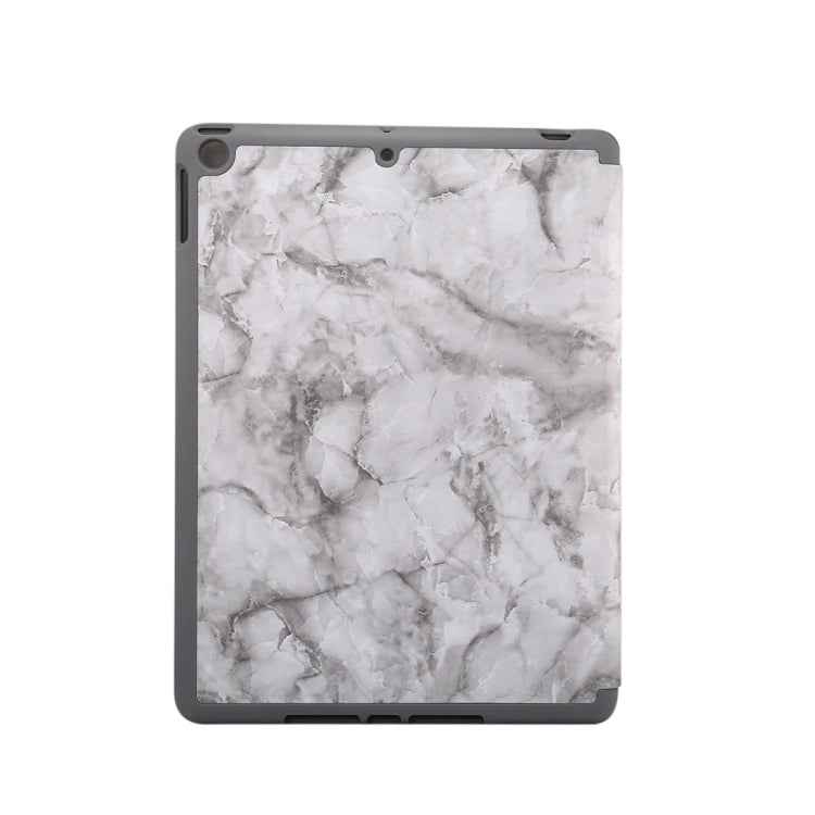 For iPad 10.2 inch Marble Texture Pattern Horizontal Flip Leather Case, with Three-folding Holder & Pen Slot & Sleep / Wake-up Function