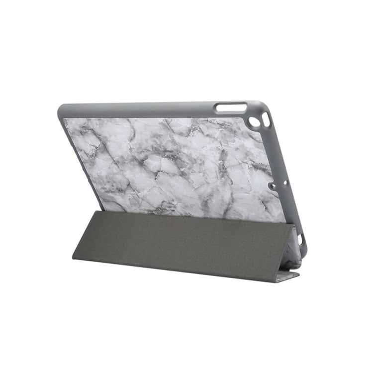 For iPad 10.2 inch Marble Texture Pattern Horizontal Flip Leather Case, with Three-folding Holder & Pen Slot & Sleep / Wake-up Function
