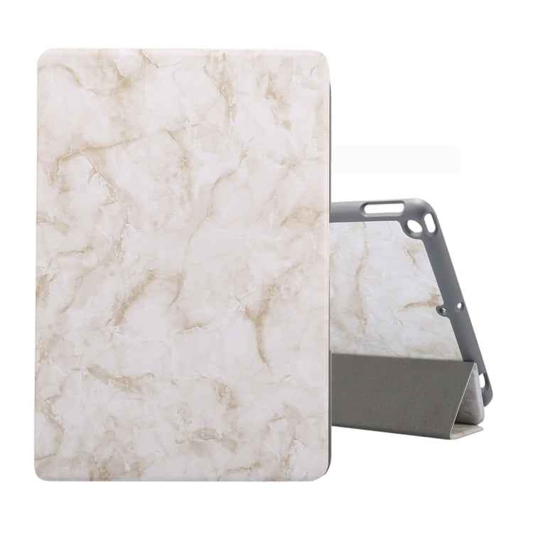 For iPad 10.2 inch Marble Texture Pattern Horizontal Flip Leather Case, with Three-folding Holder & Pen Slot & Sleep / Wake-up Function