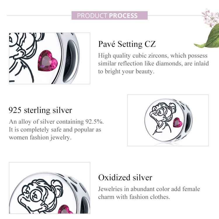 S925 Sterling Silver Letters Flowers Beads DIY Bracelet Necklace Accessories