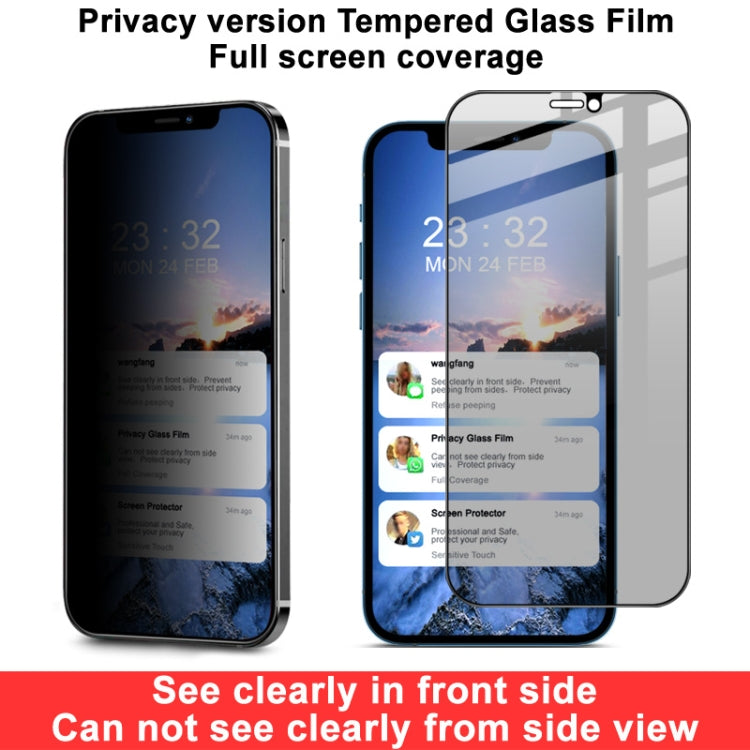 IMAK HD Anti-spy Tempered Glass Protective Film, For iPhone 12 Pro Max