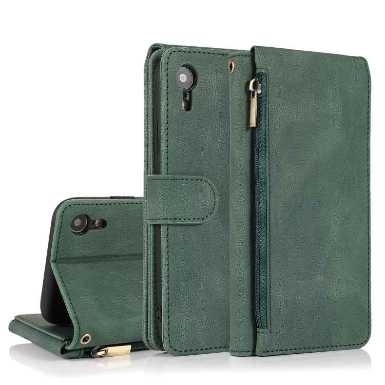 Skin-feel Crazy Horse Texture Zipper Wallet Bag Horizontal Flip Leather Case with Holder & Card Slots & Wallet & Lanyard, For iPhone 6, For iPhone 6 Plus, For iPhone SE 2022 / SE 2020 / 8 / 7, For iPhone 8 Plus / 7 Plus, For iPhone XS / X, For iPhone X...
