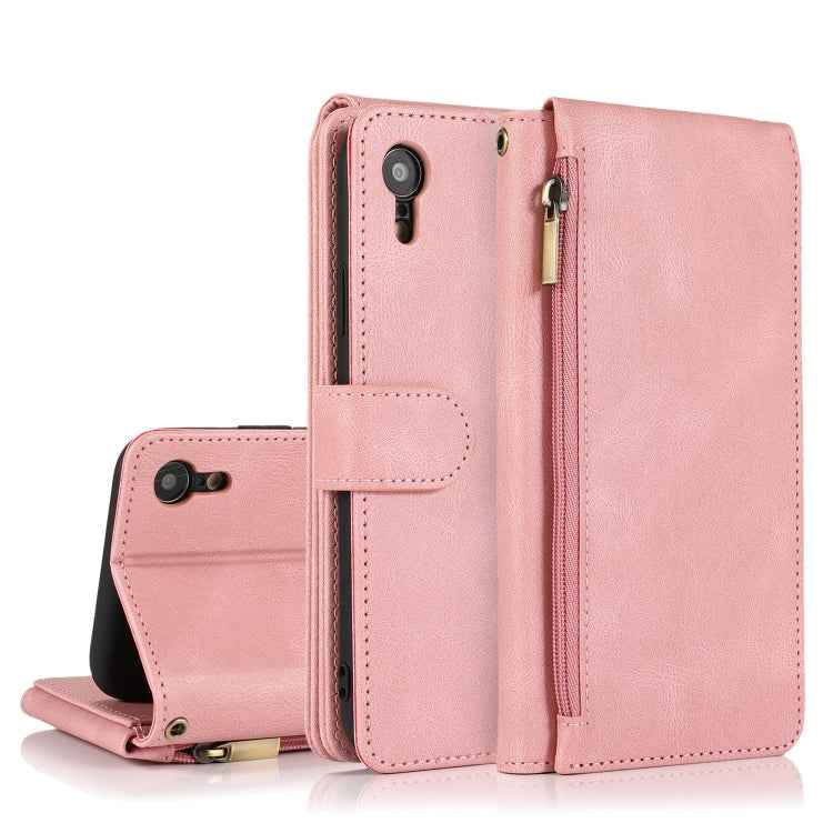 Skin-feel Crazy Horse Texture Zipper Wallet Bag Horizontal Flip Leather Case with Holder & Card Slots & Wallet & Lanyard, For iPhone 6, For iPhone 6 Plus, For iPhone SE 2022 / SE 2020 / 8 / 7, For iPhone 8 Plus / 7 Plus, For iPhone XS / X, For iPhone X...
