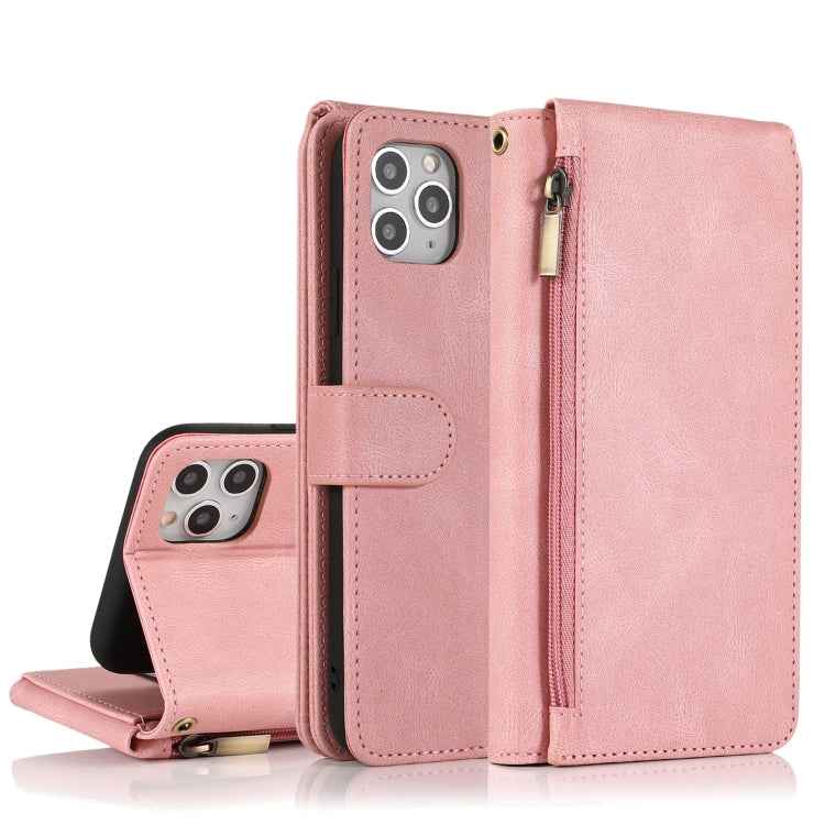 Skin-feel Crazy Horse Texture Zipper Wallet Bag Horizontal Flip Leather Case with Holder & Card Slots & Wallet & Lanyard, For iPhone 11 Pro Max, For iPhone 12 mini, For iPhone 12 / 12 Pro, For iPhone 12 Pro Max