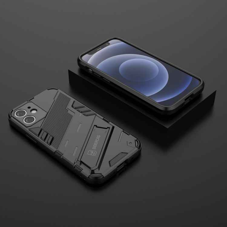 Punk Armor 2 in 1 PC + TPU Shockproof Case with Invisible Holder, For iPhone 12 mini, For iPhone 12, For iPhone 12 Pro, For iPhone 12 Pro Max, For iPhone 11 Pro, For iPhone 11