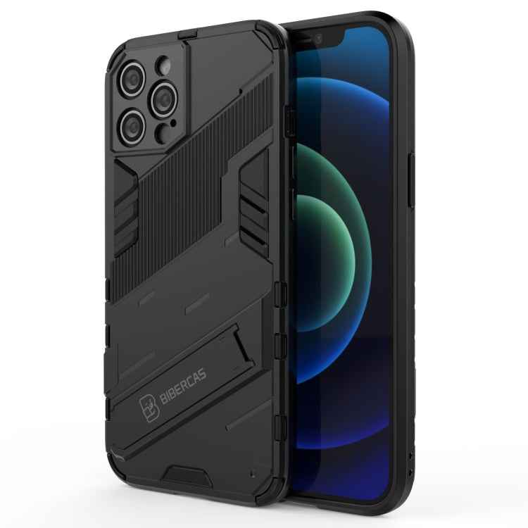 Punk Armor 2 in 1 PC + TPU Shockproof Case with Invisible Holder, For iPhone 12 mini, For iPhone 12, For iPhone 12 Pro, For iPhone 12 Pro Max, For iPhone 11 Pro, For iPhone 11