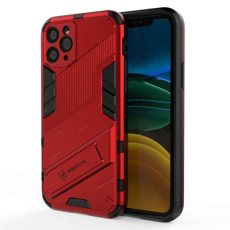 Punk Armor 2 in 1 PC + TPU Shockproof Case with Invisible Holder, For iPhone 12 mini, For iPhone 12, For iPhone 12 Pro, For iPhone 12 Pro Max, For iPhone 11 Pro, For iPhone 11