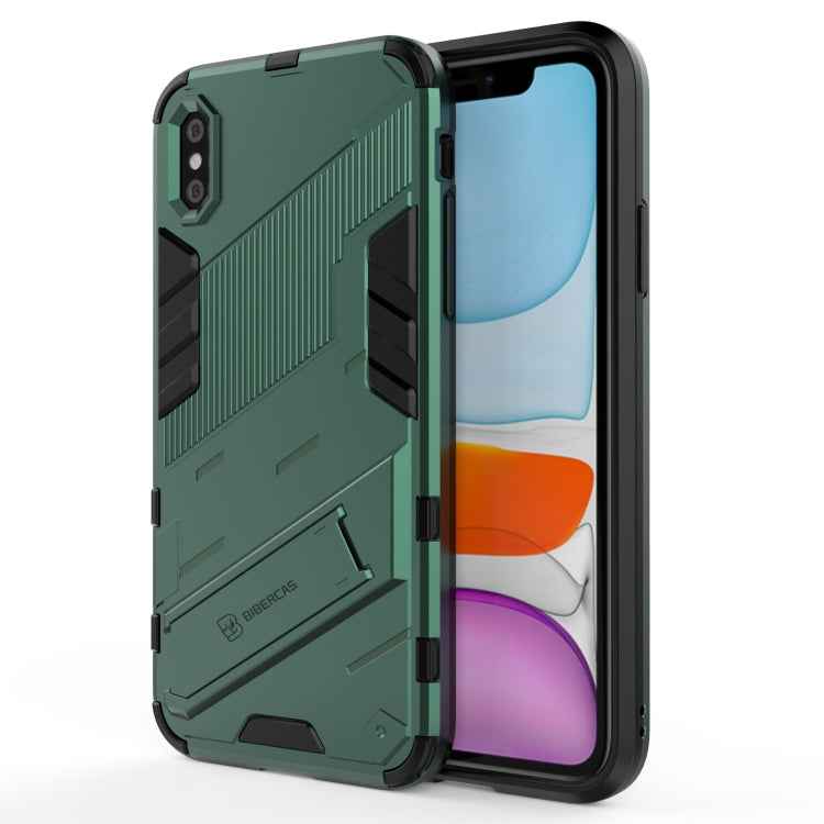 Punk Armor 2 in 1 PC + TPU Shockproof Case with Invisible Holder, For iPhone 11 Pro Max, For iPhone X / XS, For iPhone XR, For iPhone XS Max, For iPhone 6 & 6s, For iPhone 6 Plus & 6s Plus