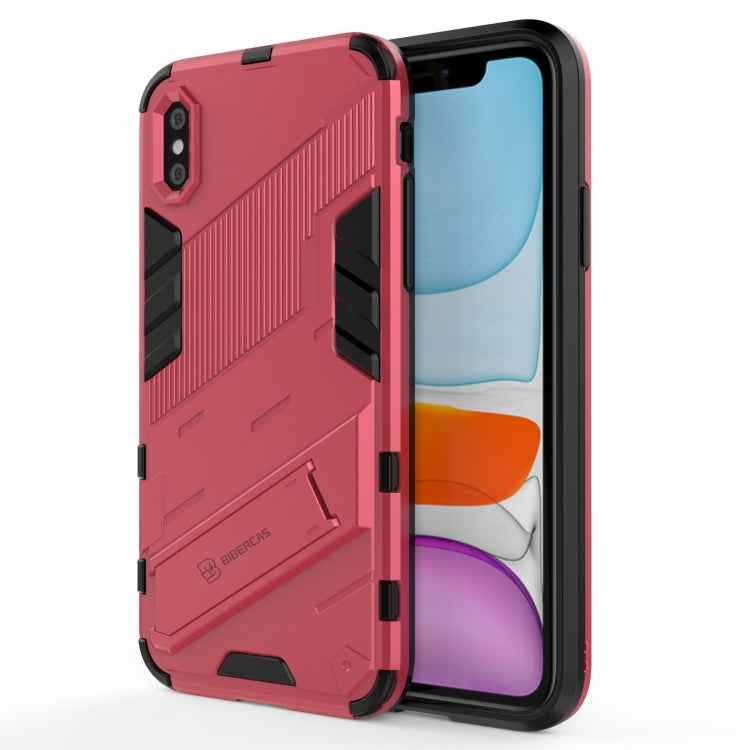 Punk Armor 2 in 1 PC + TPU Shockproof Case with Invisible Holder, For iPhone 11 Pro Max, For iPhone X / XS, For iPhone XR, For iPhone XS Max, For iPhone 6 & 6s, For iPhone 6 Plus & 6s Plus