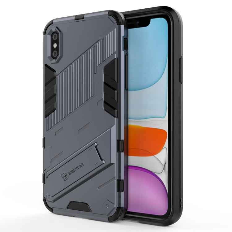 Punk Armor 2 in 1 PC + TPU Shockproof Case with Invisible Holder, For iPhone 11 Pro Max, For iPhone X / XS, For iPhone XR, For iPhone XS Max, For iPhone 6 & 6s, For iPhone 6 Plus & 6s Plus