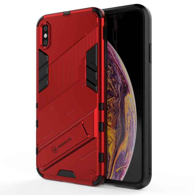 Punk Armor 2 in 1 PC + TPU Shockproof Case with Invisible Holder, For iPhone 11 Pro Max, For iPhone X / XS, For iPhone XR, For iPhone XS Max, For iPhone 6 & 6s, For iPhone 6 Plus & 6s Plus