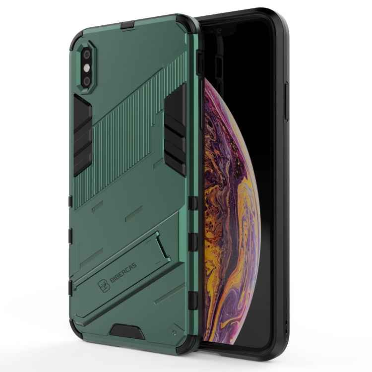 Punk Armor 2 in 1 PC + TPU Shockproof Case with Invisible Holder, For iPhone 11 Pro Max, For iPhone X / XS, For iPhone XR, For iPhone XS Max, For iPhone 6 & 6s, For iPhone 6 Plus & 6s Plus