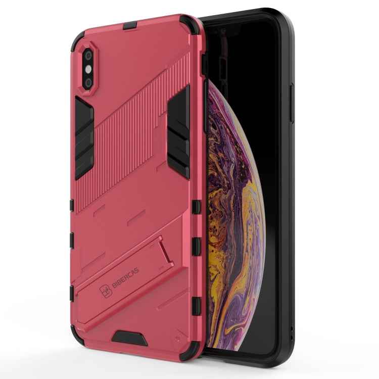 Punk Armor 2 in 1 PC + TPU Shockproof Case with Invisible Holder, For iPhone 11 Pro Max, For iPhone X / XS, For iPhone XR, For iPhone XS Max, For iPhone 6 & 6s, For iPhone 6 Plus & 6s Plus