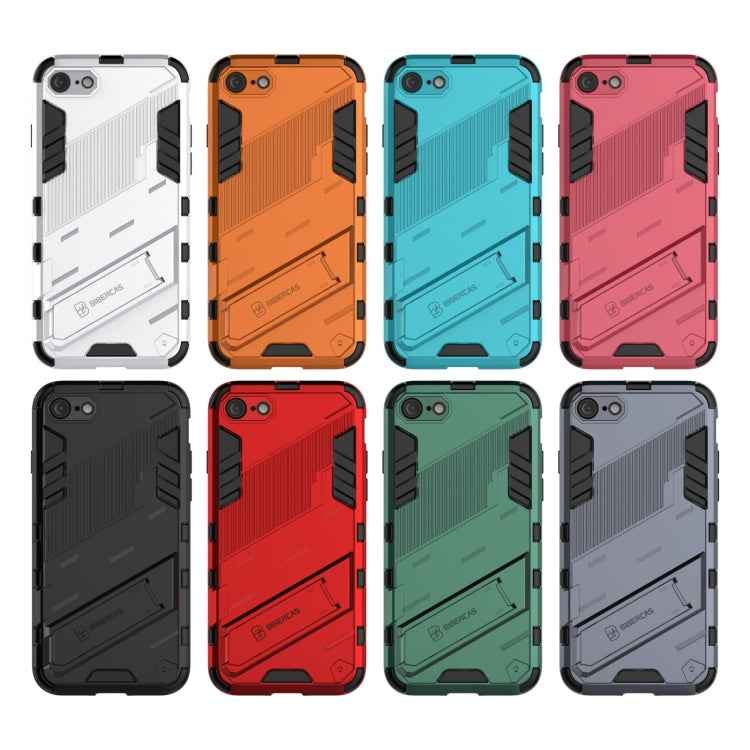 Punk Armor 2 in 1 PC + TPU Shockproof Case with Invisible Holder, For iPhone 7 & 8, For iPhone 7 Plus & 8 Plus